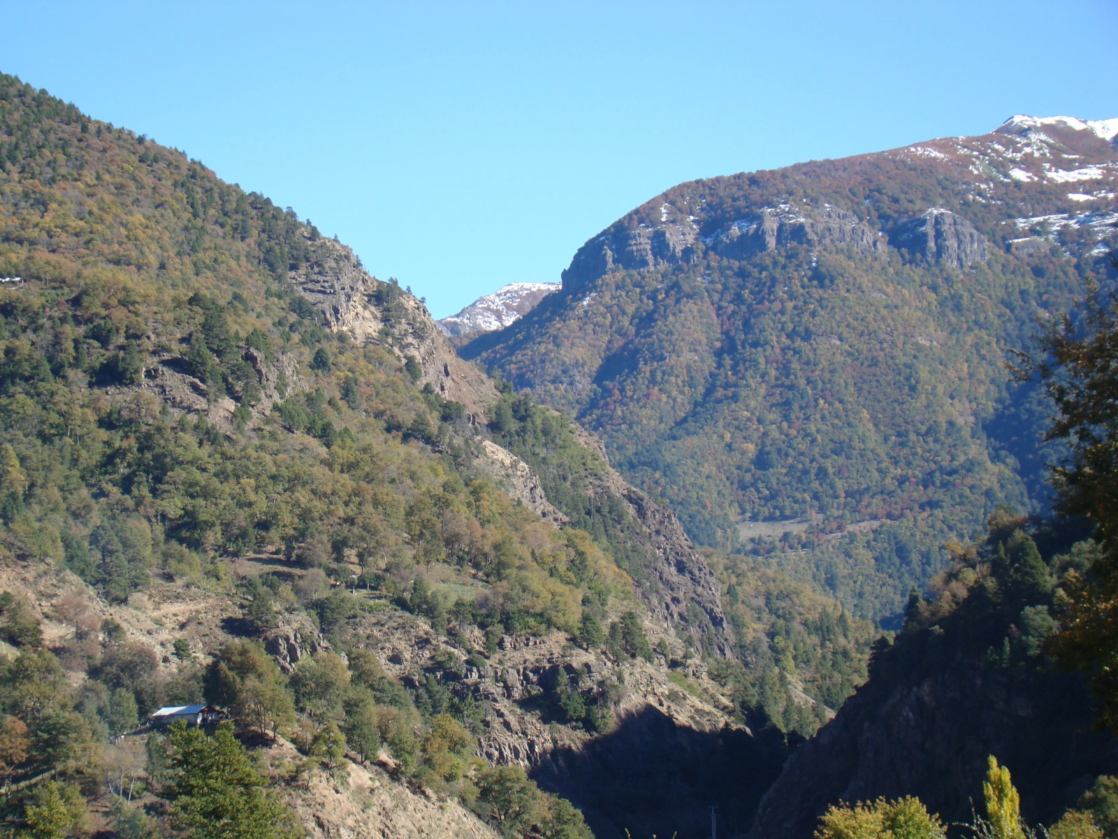 Cerros junto al curso del río Queuco